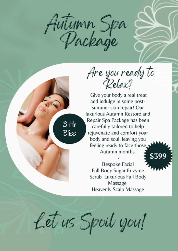 autumn spa package promotion